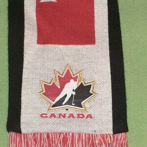 TEAM CANADA HOCKEY - NIKE brand SCARF - Red - Double layer - 57" x 7" - exc cond
